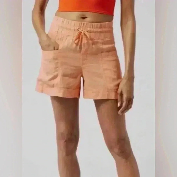 Athleta CABO 100% LINEN 4" SHORT - Size 2 - Picture 1 of 7